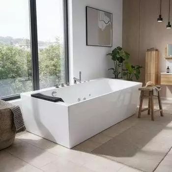 Home Deluxe Bakal Whirlpool-Badewanne GFK/ABS 180x80x60cm (75563)