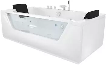 AcquaVapore Whirlpool-Badewanne W83R-TH-A rechteckig mit Reinigungsfunktion, wei&szlig; (W83R-TH-A)