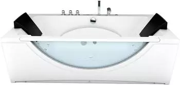 AcquaVapore W81H-B Whirlpool-Badewanne 180x90cm, passive Schlauch-Reinigung (W81H-B)