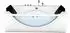 AcquaVapore W81H-B Whirlpool-Badewanne 180x90cm, passive Schlauch-Reinigung (W81H-B)