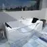 AcquaVapore W81H-B Whirlpool-Badewanne 180x90cm, passive Schlauch-Reinigung (W81H-B)