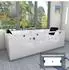 AcquaVapore W83R-TH-B Whirlpool-Badewanne rechteckig, weiß, mit Reinigungsfunktion (W83R-TH-B)