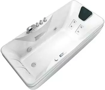 AcquaVapore Whirlpool-Badewanne W49H-TH-PR 170x80cm, rechteckig, wei&szlig;, mit Heizung (W49H-TH-PR)