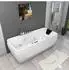 AcquaVapore Whirlpool-Badewanne W49H-TH-PR 170x80cm, rechteckig, weiß, mit Heizung (W49H-TH-PR)