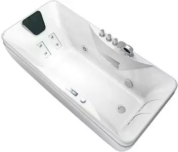 AcquaVapore Whirlpool-Badewanne W49H-TH-PL 170x80cm, weiß, mit Heizung und Schlauch-Reinigung (W49H-TH-PL-SC)