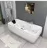 AcquaVapore Whirlpool-Badewanne W49H-TH-PL 170x80cm, weiß, mit Heizung und Schlauch-Reinigung (W49H-TH-PL-SC)
