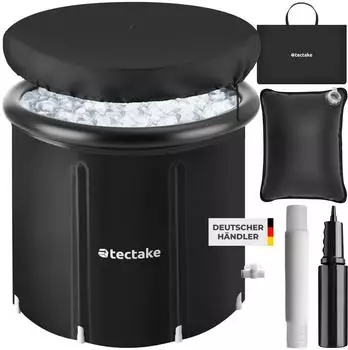 TecTake Helsinki Eisbadetonne faltbar, 3-fach isoliert, 320l, &Oslash;75cm, inkl. Pumpe