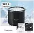 TecTake Helsinki Eisbadetonne faltbar, 3-fach isoliert, 320l, Ø75cm, inkl. Pumpe