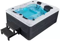 Artsauna Outdoor Whirlpool Oasis Mit Treppe - Spa Mit Massaged&uuml;sen, Led-beleuchtung,