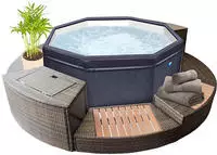 Whirlpool Netspa Octopus, Schwarz, Metall, Kunststoff, Leder, Lederlook, 73 cm,