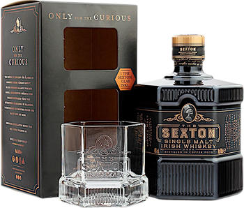 West Cork The Sexton Single Malt Irish Whiskey 0,7l 40% Geschenkset mit Glas