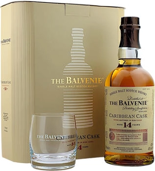 The Balvenie Caribbean Cask 14 Jahre 0,7l 43% + Glas