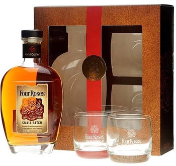 Four Roses Small Batch Bourbon Geschenkset mit 2 Gläsern 0,7l 45% Four Roses Small Batch Bourbon Geschenkset mit 2 Gläsern 0,7l 45%
