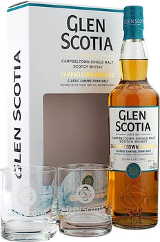 Glen Scotia Campbeltown Harbour Geschenkset mit 2 Gläsern 40% 0,7l