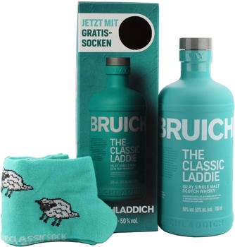 Bruichladdich The Classic Laddie Scottish Barley 50% 0,7l Geschenkset mit Socken