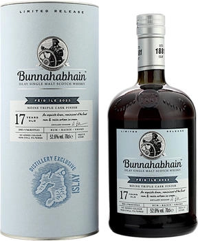 Bunnahabhain 17 Years Old Mòine Triple Cask Fèis Ìle 2023 0,7l 52,6% in Geschenkbox