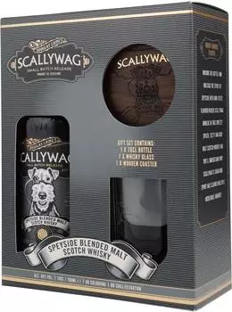 Douglas Laing's Scallywag 0,7l 46% mit Glas und Holzuntersetzer