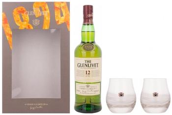 The Glenlivet 12 Jahre Geschenkverpackung mit 2 Gläsern 0,7l 40%