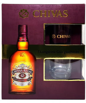 Chivas Regal 12 Years 0,7l 40% Geschenkset mit Longdrinkglas