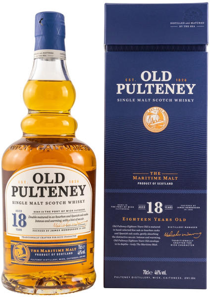 Old Pulteney 18 Years Single Malt Scotch 0,7l 46%