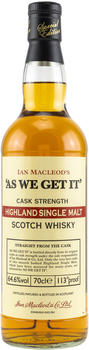 Ian MacLeod As We Get It Cask Strength Highland Single Malt Scotch Whisky 64,6% 0,7l