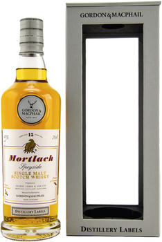 Mortlach 15 Jahre Gordon & MacPhail Whisky Distillery Labels, neues Design 43% 0,7l
