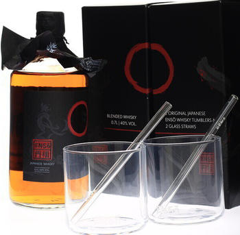 Ensō Japanese Blended Whisky 40% 0,7l Geschenkset 2 Gläser + 2 Glashalme