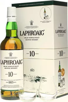 Laphroaig 10 Jahre 40% 0,7l Geschenkset mit 2 Tumblern