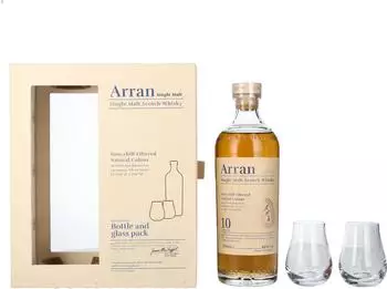 Arran 10 Jahre 0,7l 46% Giftbox mit 2 Gl&auml;sern