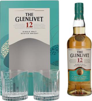 The Glenlivet 12 Jahre Double Oak 0,7l 40% Geschenkset mit 2 Tumbler Gläser
