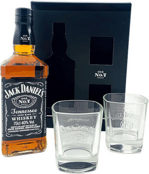 Jack Daniel's Old No.7 40% 0,7l + Metallbox & 2 Gläser - Version 2019