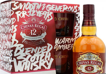 Chivas Regal 12 Jahre Geschenkpackung mit zwei Gläsern 0,7l 40%