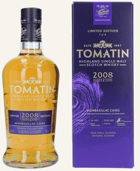Tomatin Monbazillac Casks 2008 Aged 12 Years 0,7l 46%