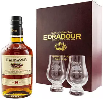 Edradour 10 Jahre 0,7l 40% Geschenkset mit 2 Glencairn-Gl&auml;sern
