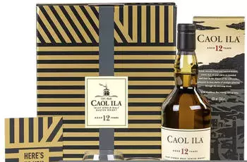 Caol Ila 12 Jahre 43% 0,7l Geschenkset mit Gl&auml;sern und Gru&szlig;karte