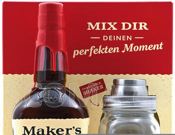 Maker's Mark Red Seal Kentucky Straight Bourbon 45% 0,7l Geschenkset mit Shaker Glas