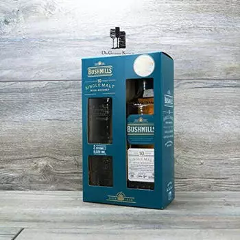 Bushmills 10 Jahre 0,7l 40% Geschenkpackung mit 2 Gläsern neues Design