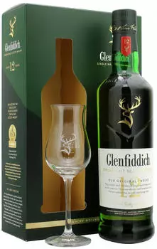 Glenfiddich 12 Jahre 40% 0,7l 40% Geschenkset mit Nosing Glas