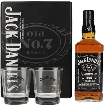 Jack Daniels Jack Daniel's Old No.7 0,7l 40% + Tinbox mit Rocking Gläsern