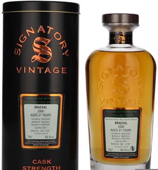 Signatory Vintage 21 Years Old Braeval Cask Strength 0,7l 60,3%