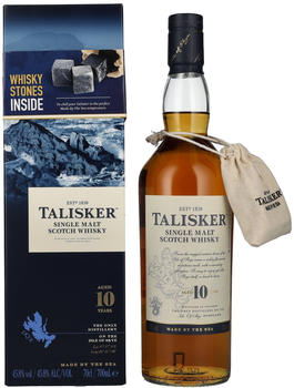 Talisker 10 Jahre 0,7l 45,8% mit Whisky Rocks