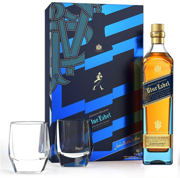 Johnnie Walker Blue Label 0,7l 40% Geschenkbox mit 2 Gläsern 2022