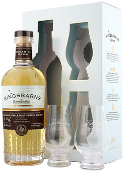 Kingsbarns Dream to Dram 2018 Lowland Single Malt Scotch Whisky 0,7l 46% Geschenkset zwei Gläsern