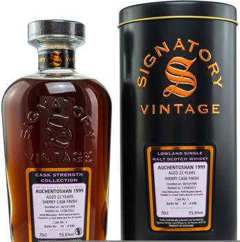 Signatory Vintage Auchentoshan Aged 22 Years 1999/2022 Lowland Single Malt Scotch Whisky 0,7l 55,6%