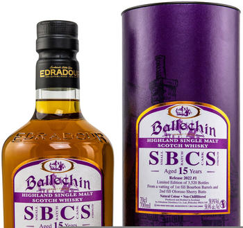 Edradour Ballechin Aged 15 Years Release 2022 #1 Small Batch Cask Strength Highland Single Malt Scotch Whisky 0,7l 58,9%
