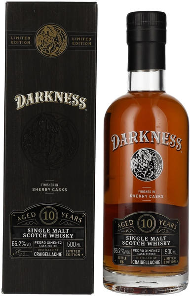 Darkness! 10 Years Old Craigellachie Single Malt Scotch Whisky PX Cask 0,5l 65,2%