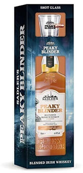 Sadler's Peaky Blinder Irish Whiskey Sherry Cask 0,7l 40% in Geschenkpackung mit Patronen-Shotglas