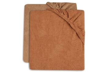 Jollein Wickelunterlagenbezug (2er-Pack) 50x70cm Frottee Karamell/Biskuit