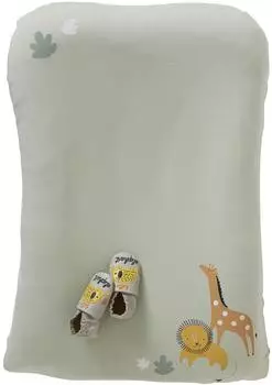 Vertbaudet Wickelauflagenbezug Baumwolljersey graugrün/tansania