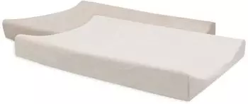 Jollein Wickelauflagenbezug Frottee oatmeal/sand 50x70cm, 2er-Pack (2550-503-68155)